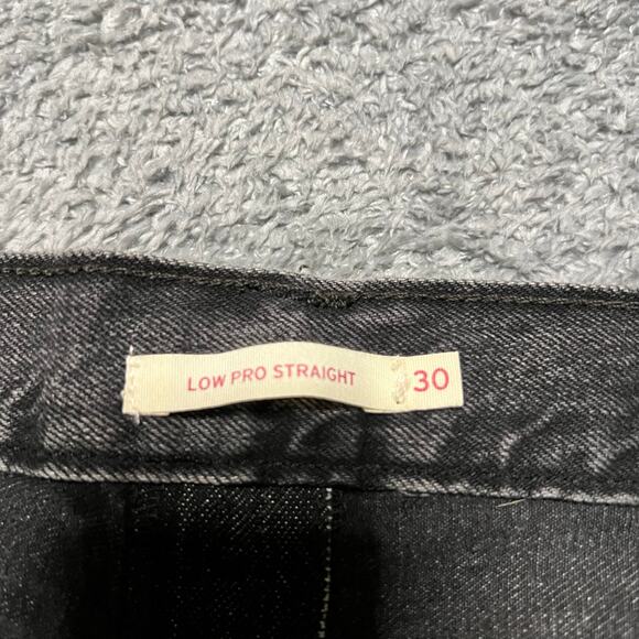 Levi’s Jeans Womens 30 Low Pro Straight High Rise Black Denim Pants - Picture 6 of 12